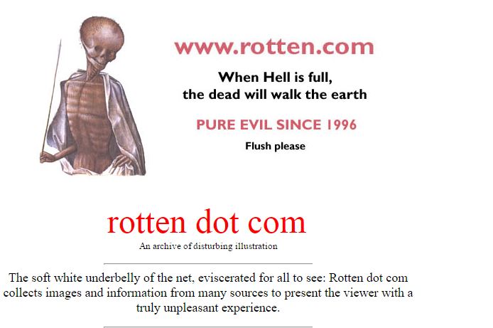 La home page di Rotten.com