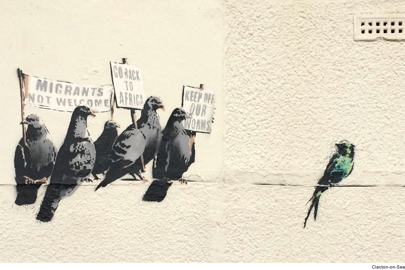 L'ultima opera di Banksy prima della distruzione (Fonte: banksy.co.uk)