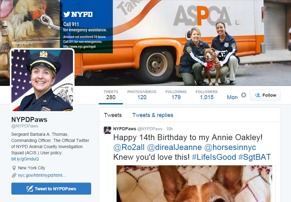L'account Twitter della Animal Cruelty Investigation Squad