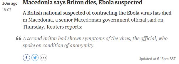 macedonia ebola
