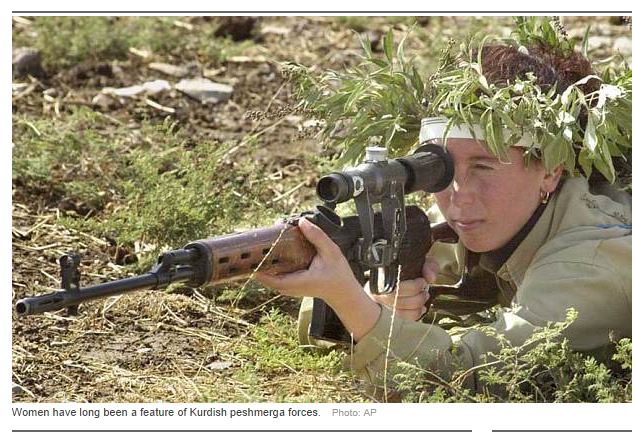 Una combattente curda (fonte: telegraph.co.uk)