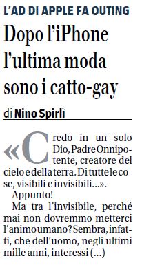 tim cook gay giornale