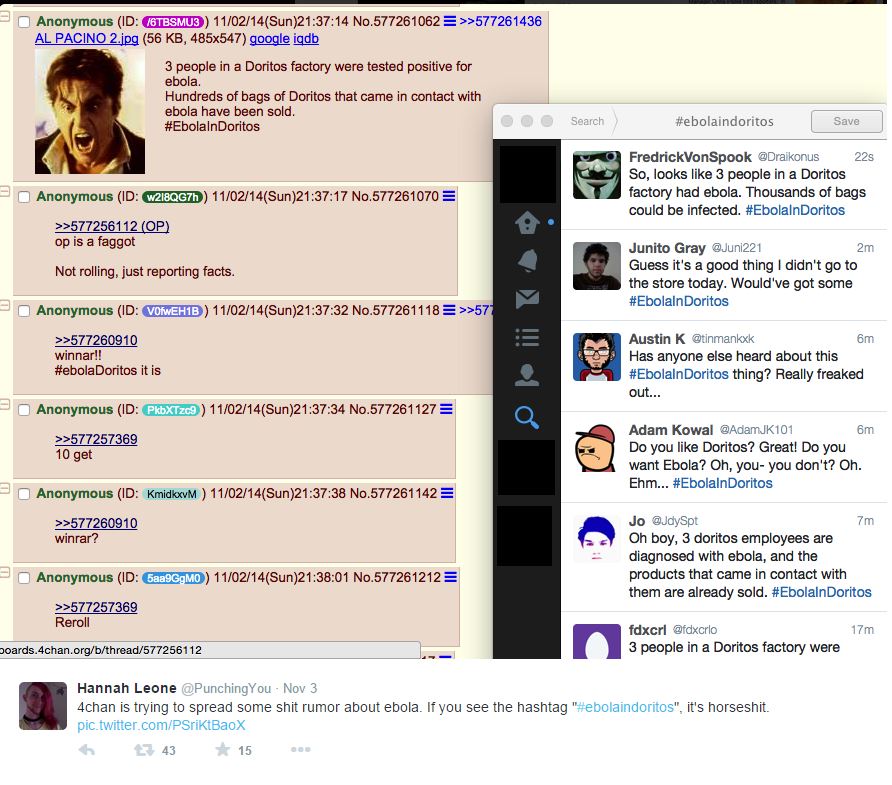 Un altro screenshot del thread su 4chan (via Twitter.com)
