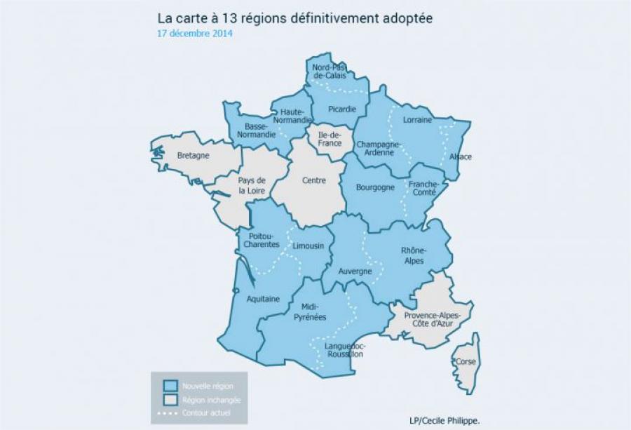 francia tredici regioni