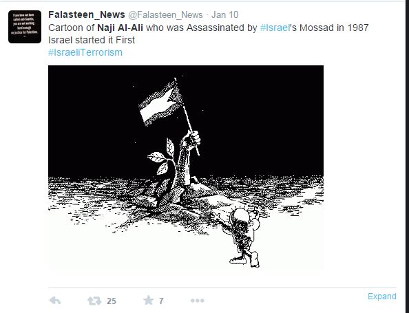 È sempre colpa di Israele!1 Mossad: uccidiamo fumettisti dal 1987 (fonte: Twitter.com)