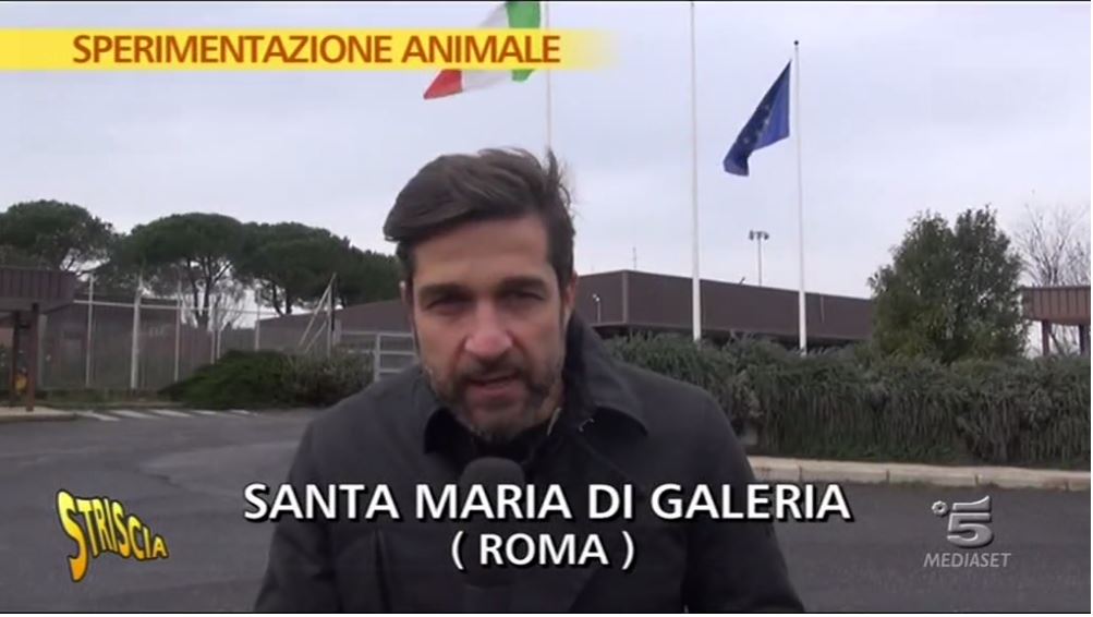 Edoardo Stoppa per la sperimentazione animale (fonte: video.mediaset.it)