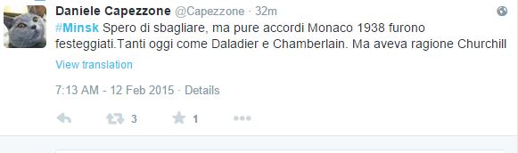 Il gatto di Capezzone ha twittato che siamo come a Monaco nel 1938