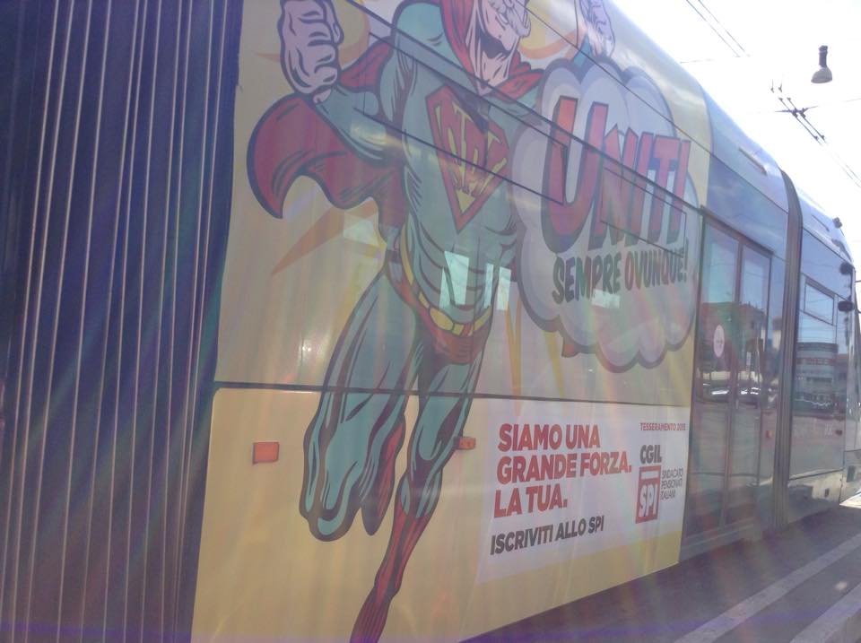 pubblicità sindacato superman