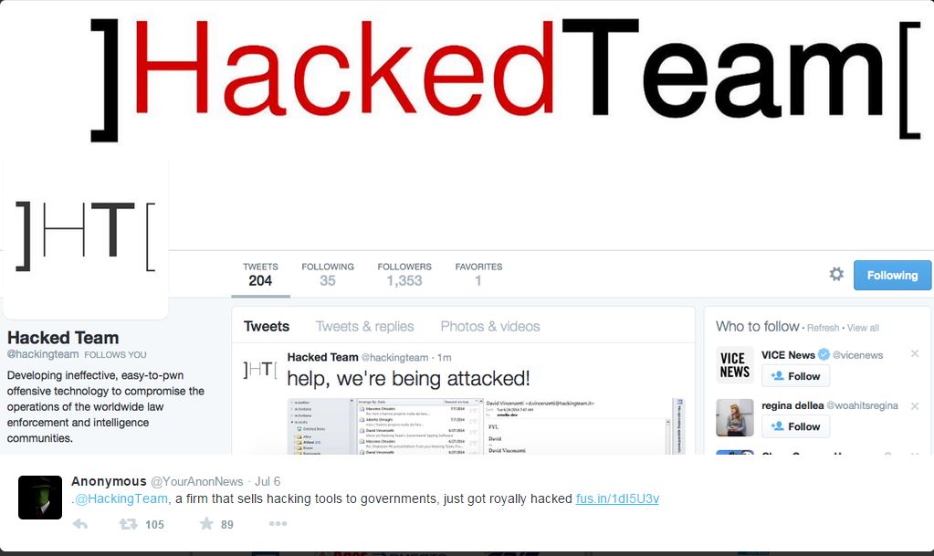 hacking team hacked twitter