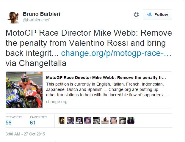 Bruno Barbieri sta con Valentino e aderisce ad inutili mappazzoni online
