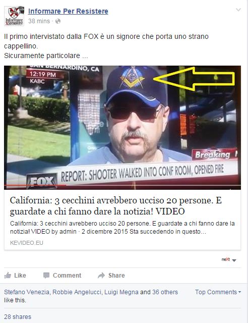 san bernardino strage shooting massoneria false flag - 1