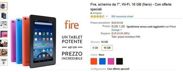 amazon kindle fire 1 euro