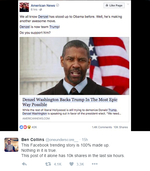 facebook notizie false