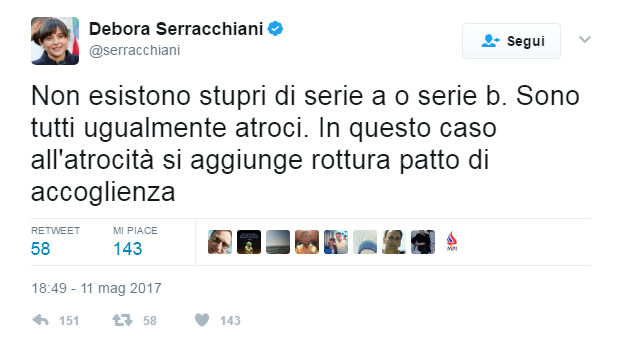 debora serracchiani stupro trieste profugo - 1